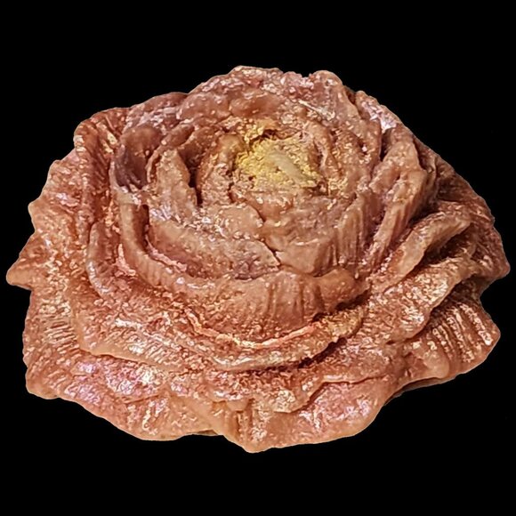 NEW 1 Piece Camellia Candle Rose Shaped Scented Small Soy Wax Handmade - Picture 3 of 4